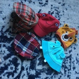 (5) hats bundle all sz 6-12 baby boy